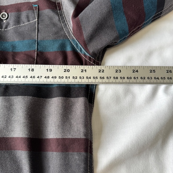 Burnside Mens Cotton Blend Long Sleeve Button Up Casual Dress Shirt Size Large - Picture 8 of 15